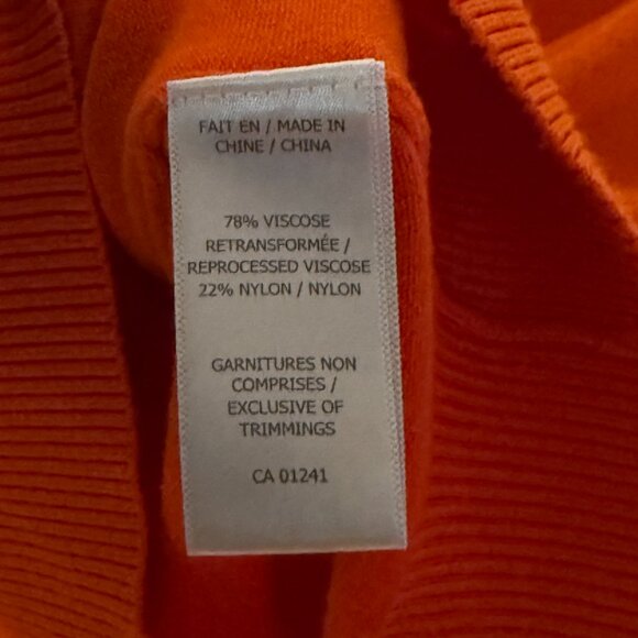 Orange Simons Sweater by TWIK - Stretchy - Size XS  (Viscose & Nylon) - Picture 6 of 7
